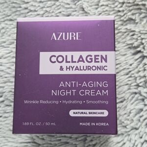 Azure Skincare Collagen & Hyaluronic Anti-Aging Night Cream NEW IN BOX